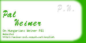 pal weiner business card